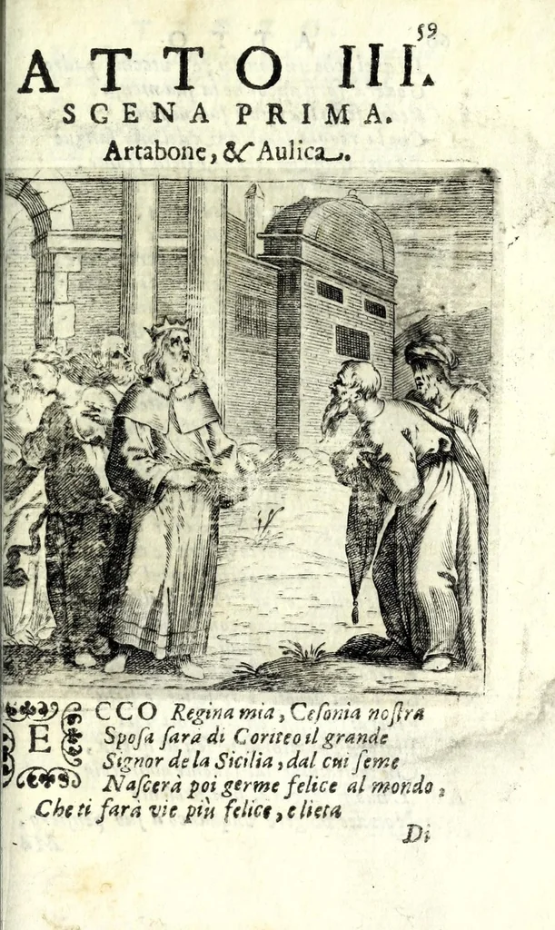 An illustration from Cesonia : tragedia, 1625, leaf 67