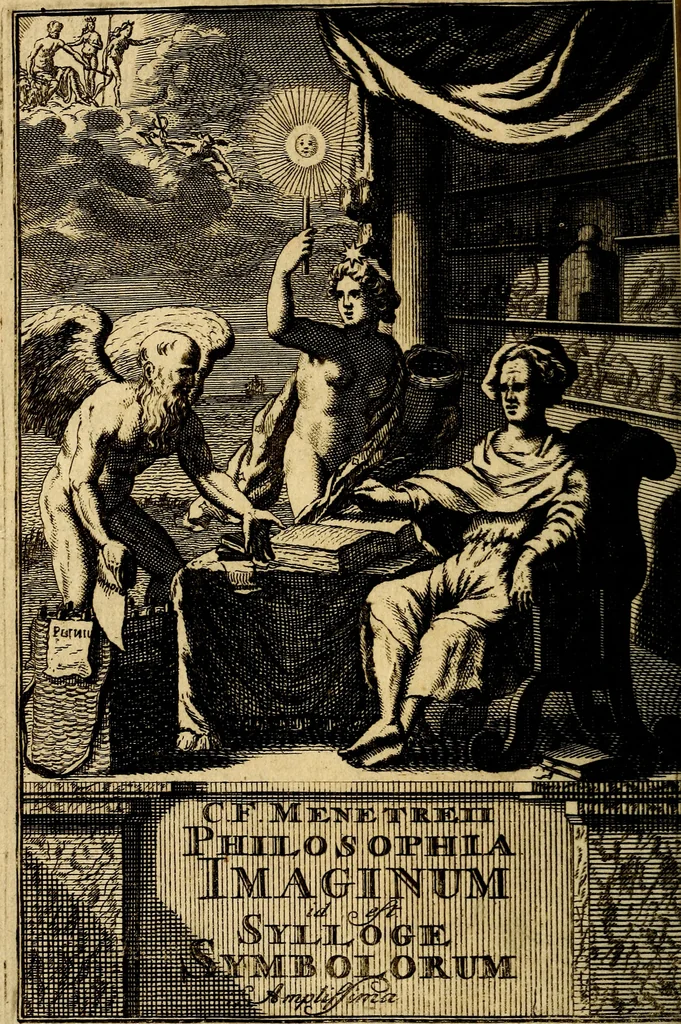 An illustration from C. F. Menestrerii ... Philosophia imaginum id est sylloge symbolorum amlissima, .., 1695, leaf 5