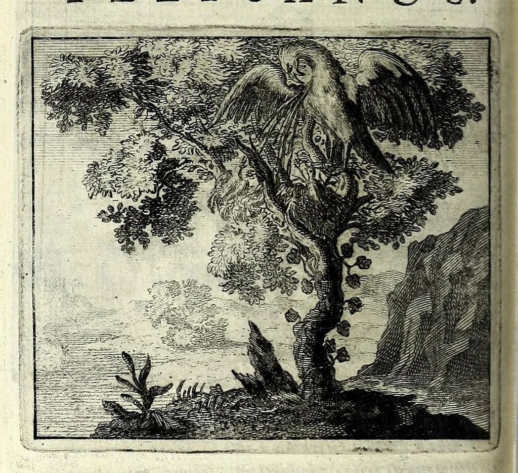 An illustration from C.F. Menestrerii S.J. Philosophia imaginum, id est, Sylloge symbolorum amplissima : qua plurima regum, principum, nobilium, foeminarum illustrium, eruditorum, aliorumque virorum in Europa praestantium, quae prostant, summa diligentia sunt congesta methodoque succincta exhibita : e lingua Gallica in Latinam translata, figurisque elegantioribus ac antea ornata, 1695, leaf 720