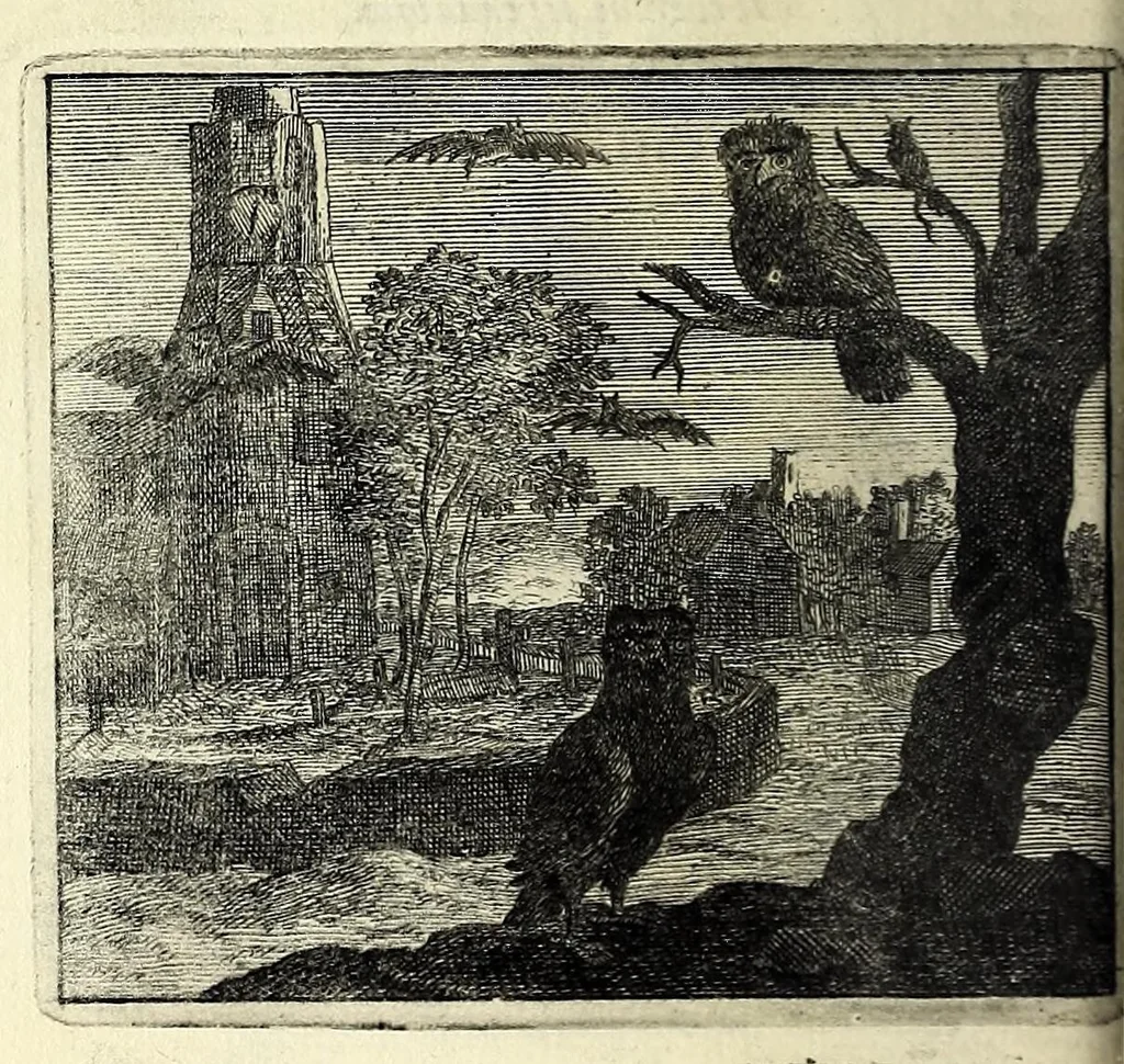 An illustration from C.F. Menestrerii S.J. Philosophia imaginum, id est, Sylloge symbolorum amplissima : qua plurima regum, principum, nobilium, foeminarum illustrium, eruditorum, aliorumque virorum in Europa praestantium, quae prostant, summa diligentia sunt congesta methodoque succincta exhibita : e lingua Gallica in Latinam translata, figurisque elegantioribus ac antea ornata, 1695, leaf 832