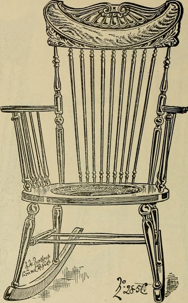 An illustration from Chairs, reed and rattan rockers., 1900, leaf 15