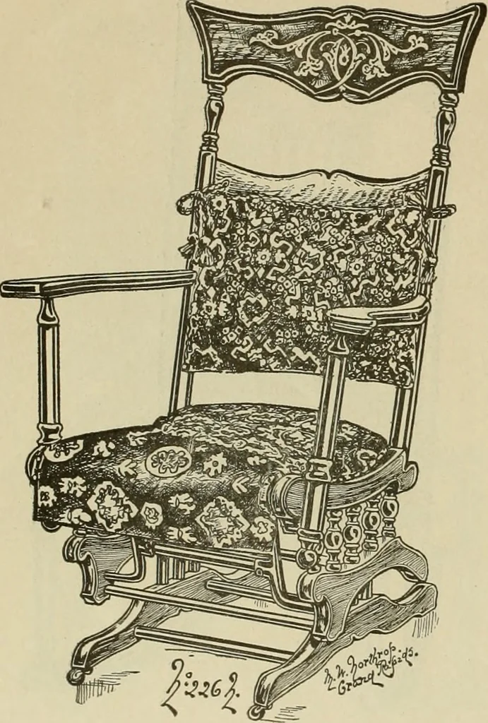 An illustration from Chairs, reed and rattan rockers., 1900, leaf 19