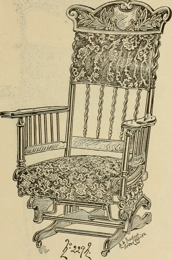 An illustration from Chairs, reed and rattan rockers., 1900, leaf 20