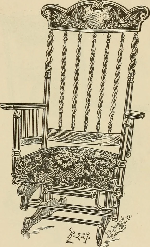 An illustration from Chairs, reed and rattan rockers., 1900, leaf 20