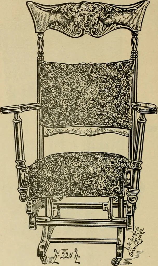 An illustration from Chairs, reed and rattan rockers., 1900, leaf 21