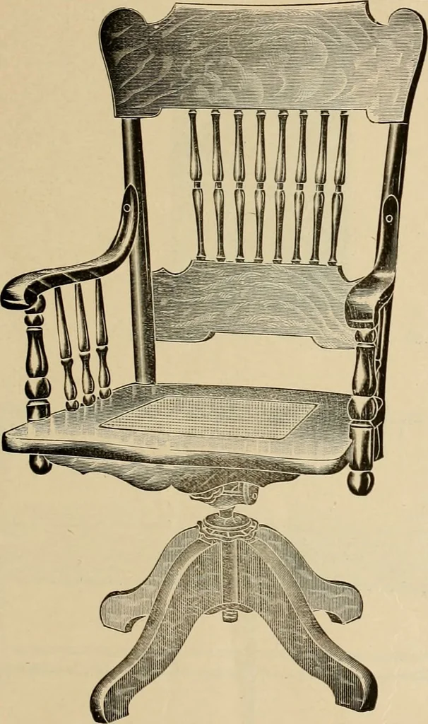 An illustration from Chairs, reed and rattan rockers., 1900, leaf 34