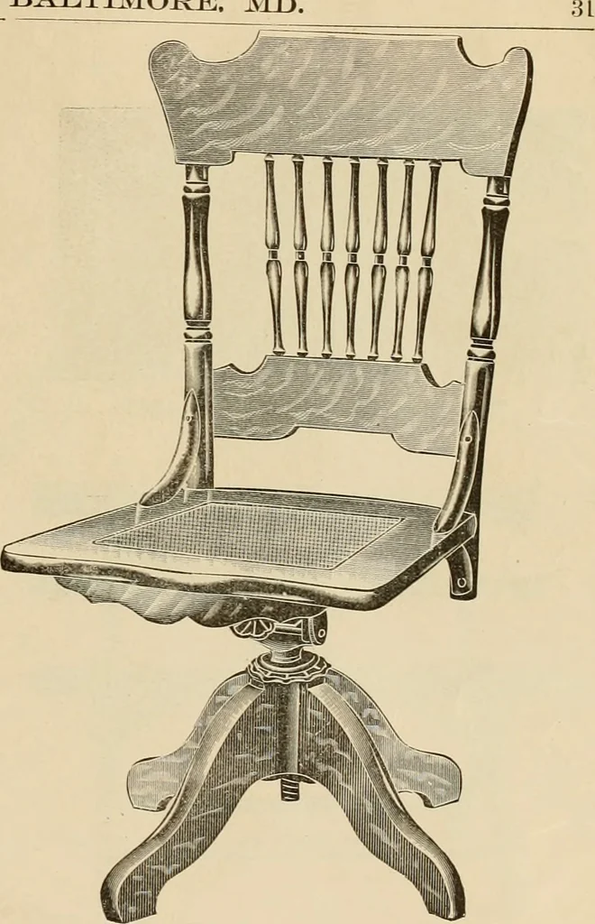 An illustration from Chairs, reed and rattan rockers., 1900, leaf 34