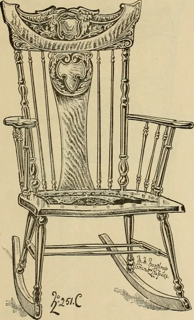 An illustration from Chairs, reed and rattan rockers., 1900, leaf 6