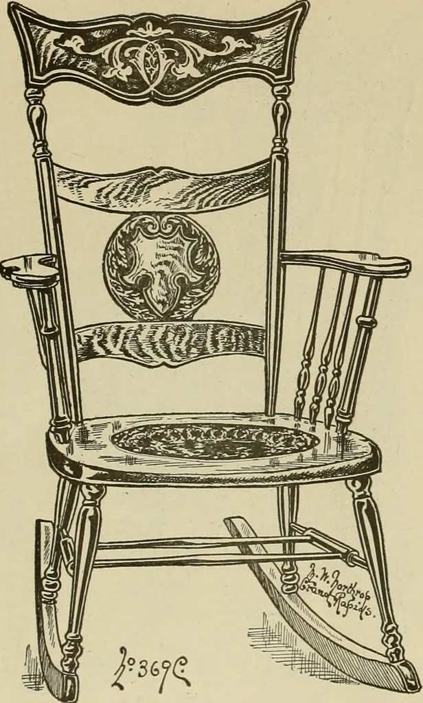 An illustration from Chairs, reed and rattan rockers., 1900, leaf 7