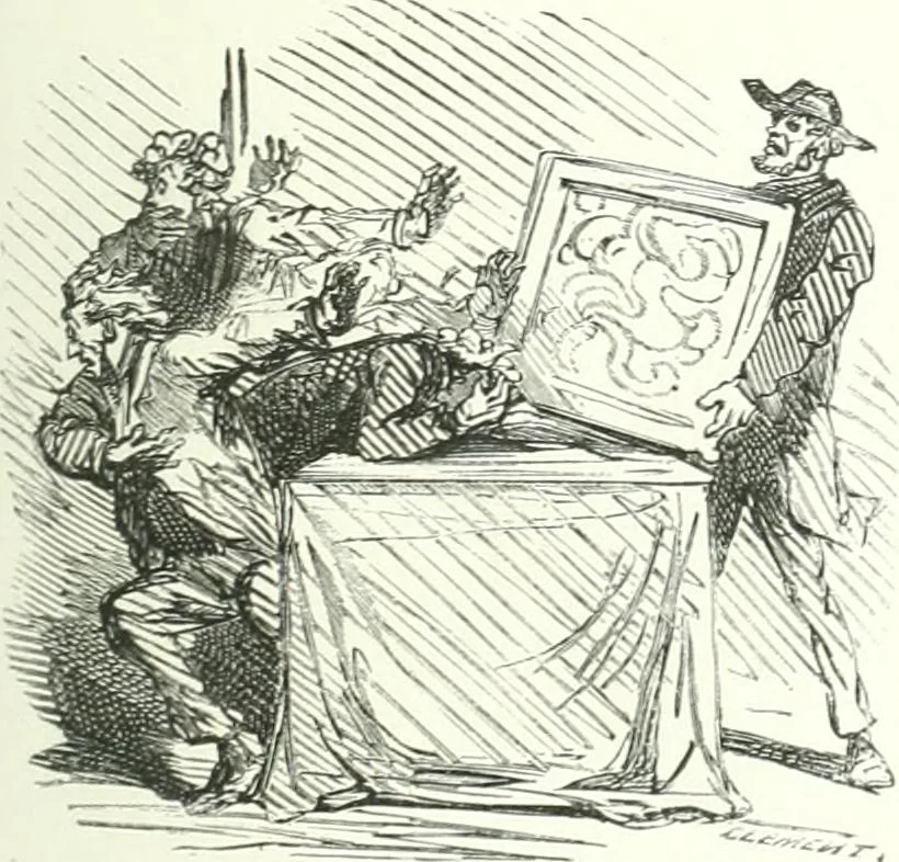 An illustration from Cham, 1853, leaf 182