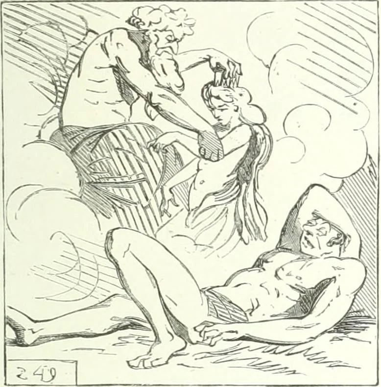 An illustration from Cham, 1853, leaf 202