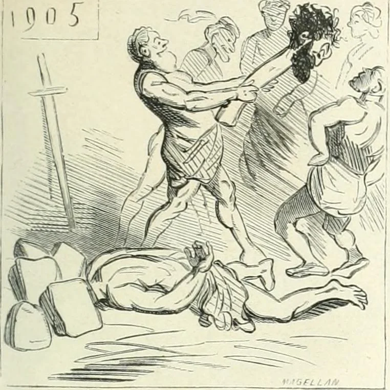 An illustration from Cham, 1853, leaf 206