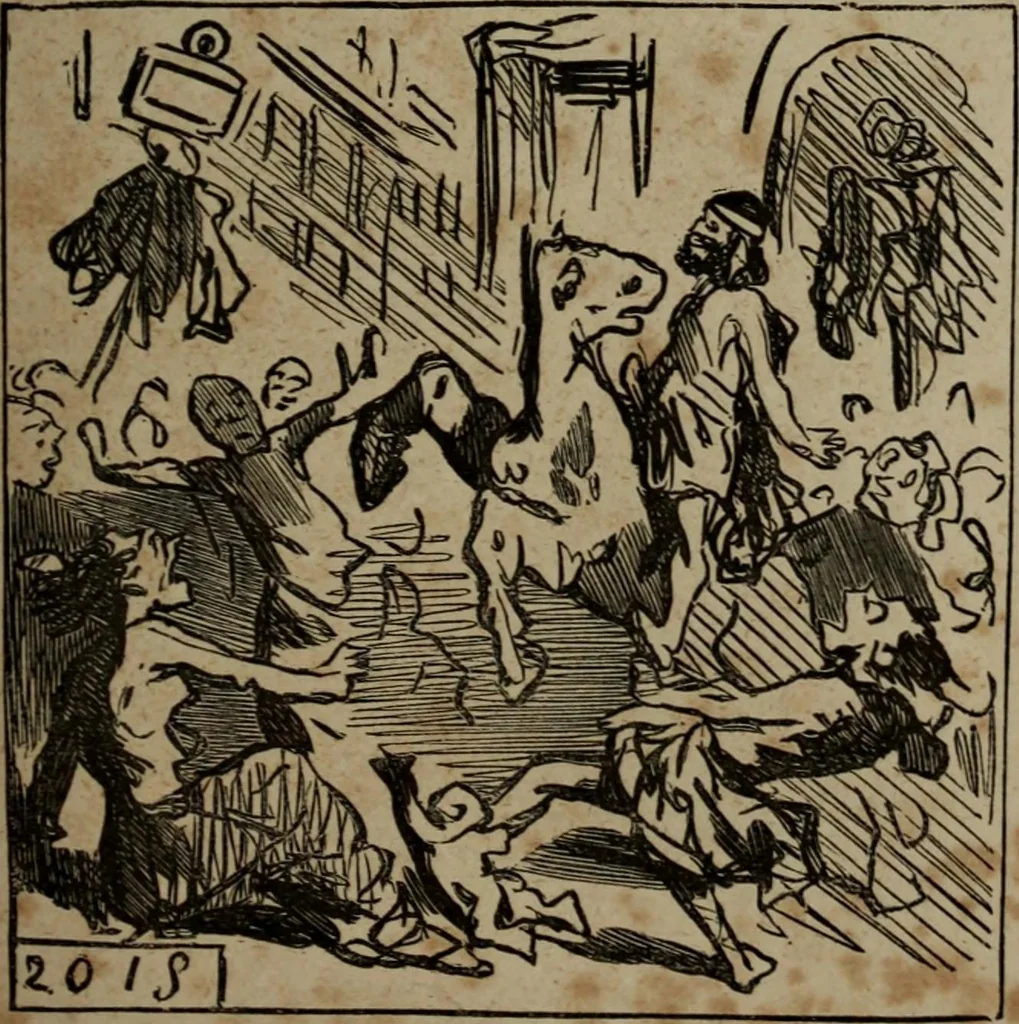 An illustration from Cham, 1853, leaf 196