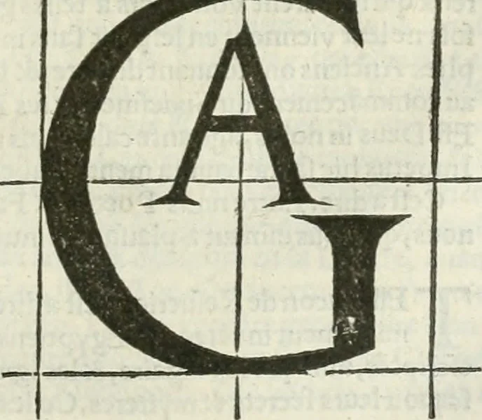 An illustration from Champ fleury : au quel est contenu lart & science de la deue & vraye proportio[n] des lettres attiques, quo[n] dit autreme[n]t lettres antiques, & vulgairement lettres romaines proportionnes selon le corps & visage humain ..., 1529, leaf 102