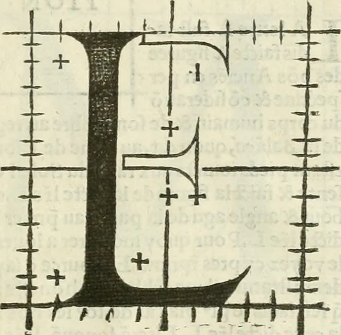 An illustration from Champ fleury : au quel est contenu lart & science de la deue & vraye proportio[n] des lettres attiques, quo[n] dit autreme[n]t lettres antiques, & vulgairement lettres romaines proportionnes selon le corps & visage humain ..., 1529, leaf 116