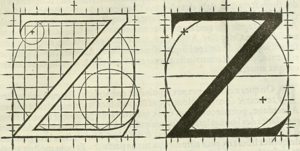 An illustration from Champ fleury : au quel est contenu lart & science de la deue & vraye proportio[n] des lettres attiques, quo[n] dit autreme[n]t lettres antiques, & vulgairement lettres romaines proportionnes selon le corps & visage humain ..., 1529, leaf 146