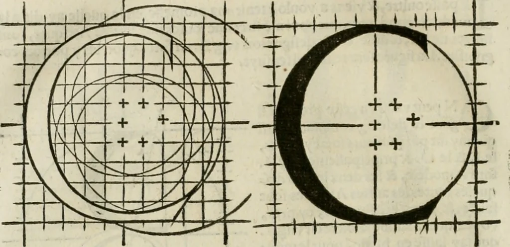 An illustration from Champ fleury : au quel est contenu lart & science de la deue & vraye proportio[n] des lettres attiques, quo[n] dit autreme[n]t lettres antiques, & vulgairement lettres romaines proportionnes selon le corps & visage humain ..., 1529, leaf 91