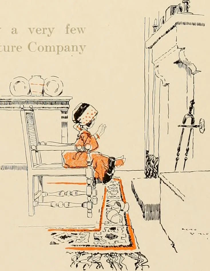 An illustration from Character in furniture., 1910, leaf 12