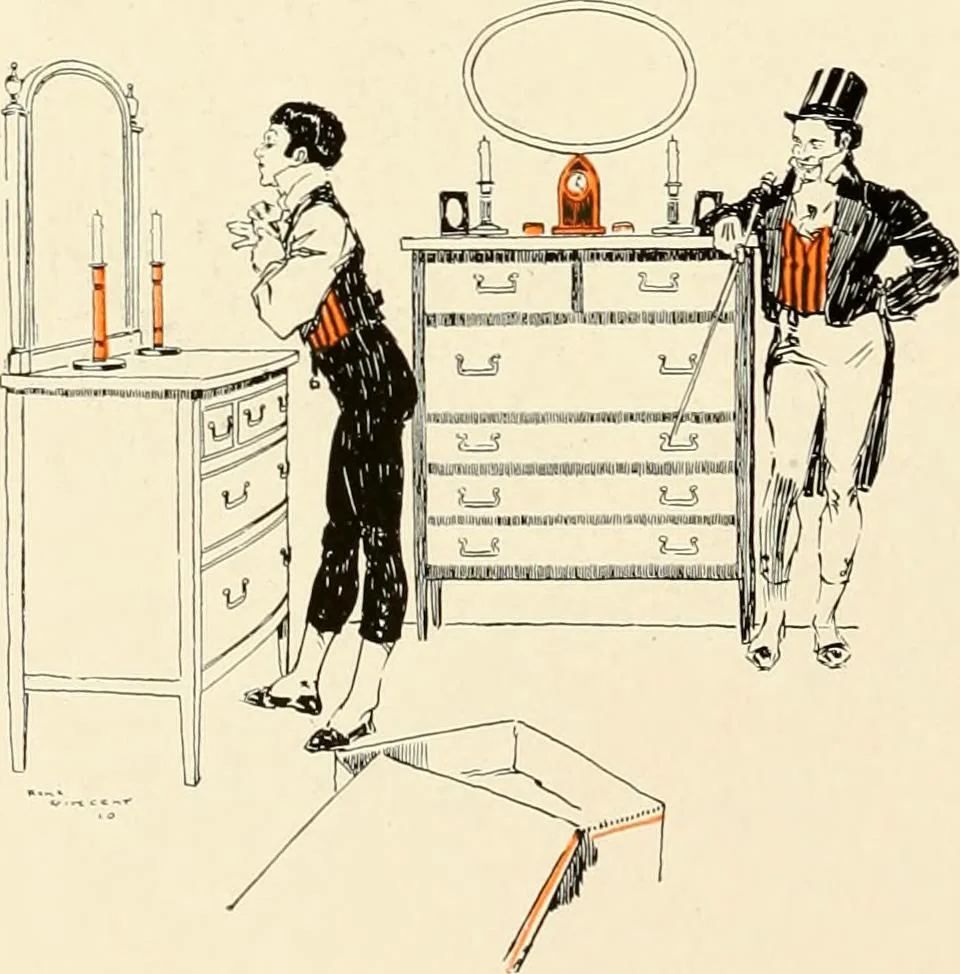 An illustration from Character in furniture., 1910, leaf 21