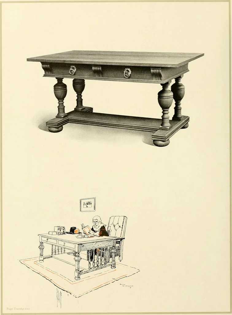 An illustration from Character in furniture., 1910, leaf 27