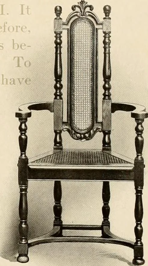 An illustration from Character in furniture., 1910, leaf 28