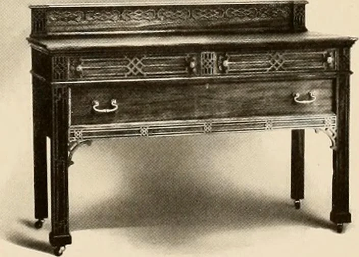 An illustration from Character in furniture., 1910, leaf 32