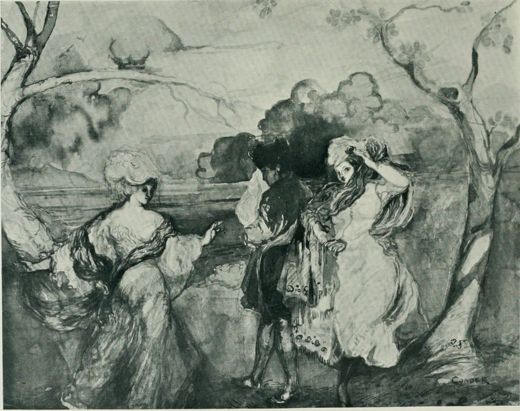An illustration from Charles Conder; his life and work, 1914, leaf 198
