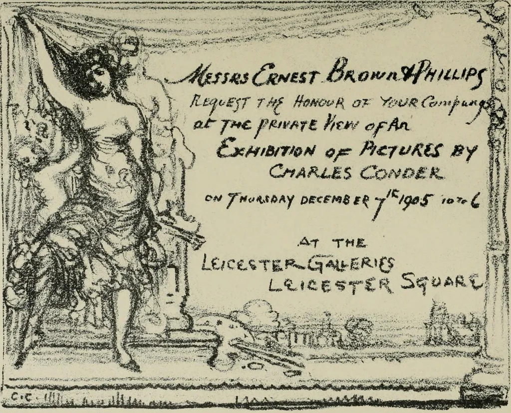 An illustration from Charles Conder; his life and work, 1914, leaf 328