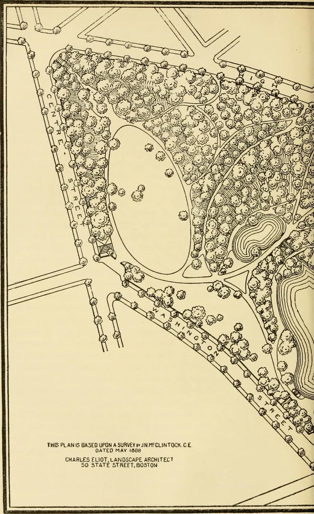 An illustration from Charles Eliot, landscape architect, a lover of nature and of his kind, who trained himself for a new profession, practised it happily and through it wrought much good, 1902, leaf 297