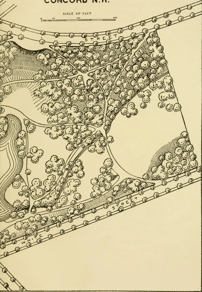 An illustration from Charles Eliot, landscape architect, a lover of nature and of his kind, who trained himself for a new profession, practised it happily and through it wrought much good, 1902, leaf 298