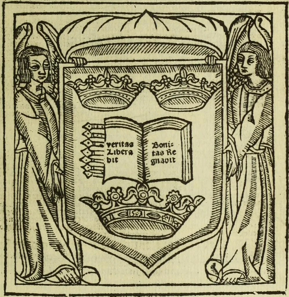 An illustration from A chart of Oxford printing, '1468'-1900; with notes and illustrations by Falconer Madan, 1904, leaf 24