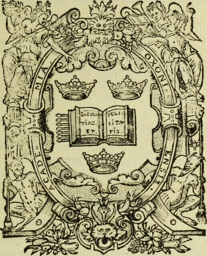 An illustration from A chart of Oxford printing, '1468'-1900; with notes and illustrations by Falconer Madan, 1904, leaf 26