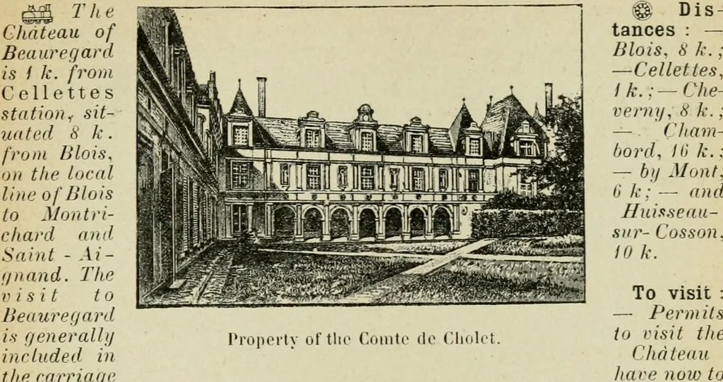 An illustration from The chateaux of the Loire : how to visit them rapidly and economically by railway, motor car or bicycle, 1909, leaf 102