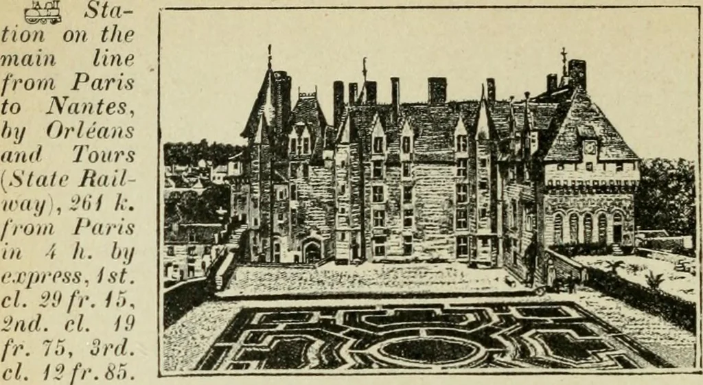 An illustration from The chateaux of the Loire : how to visit them rapidly and economically by railway, motor car or bicycle, 1909, leaf 133