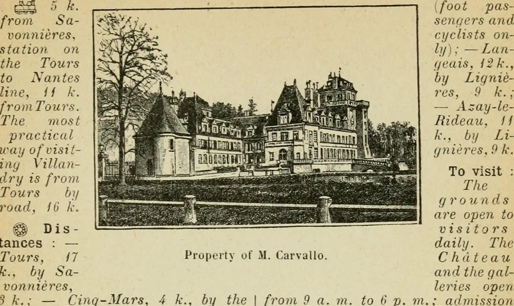 An illustration from The chateaux of the Loire : how to visit them rapidly and economically by railway, motor car or bicycle, 1909, leaf 166