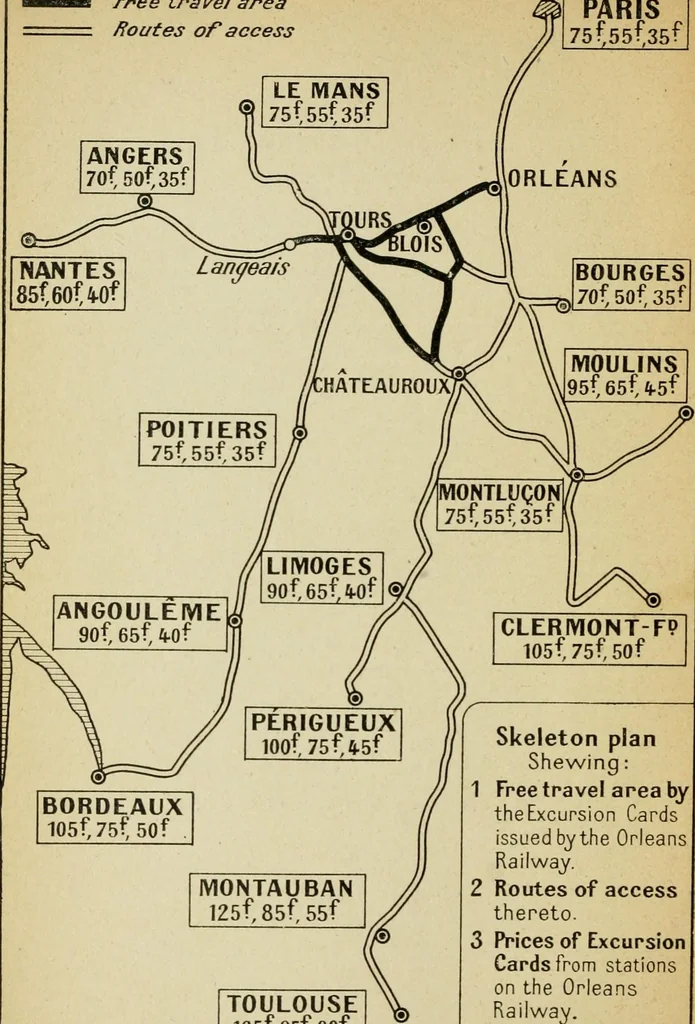An illustration from The chateaux of the Loire : how to visit them rapidly and economically by railway, motor car or bicycle, 1909, leaf 17