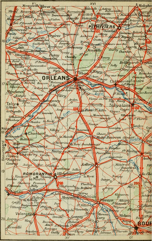 An illustration from The chateaux of the Loire : how to visit them rapidly and economically by railway, motor car or bicycle, 1909, leaf 33
