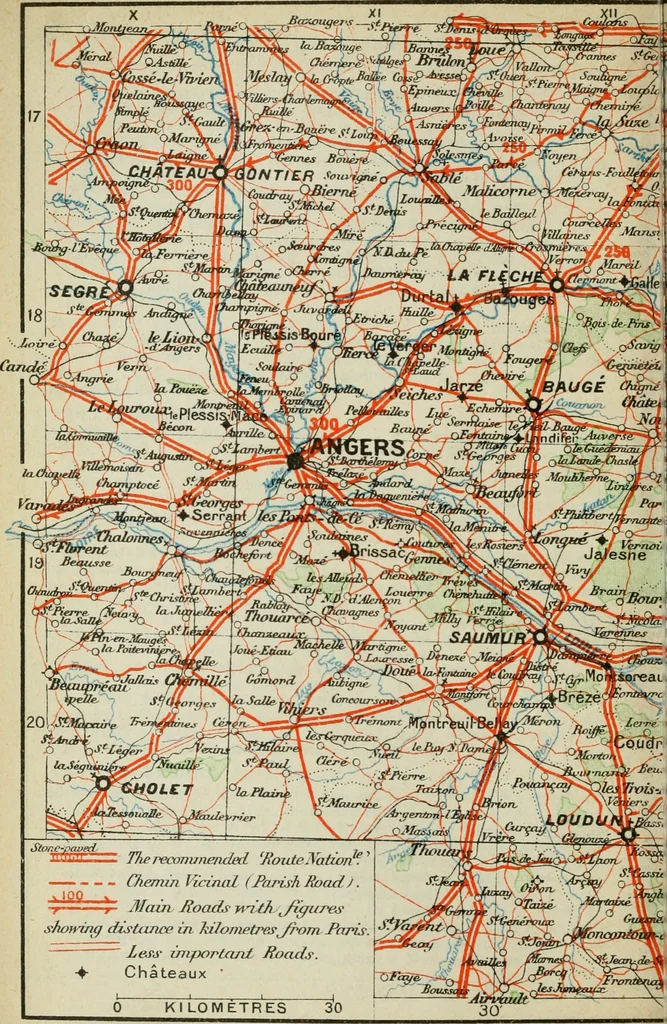 An illustration from The chateaux of the Loire : how to visit them rapidly and economically by railway, motor car or bicycle, 1909, leaf 45