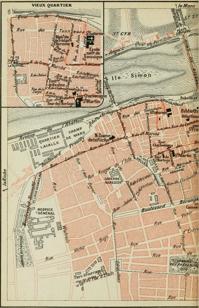 An illustration from The chateaux of the Loire : how to visit them rapidly and economically by railway, motor car or bicycle, 1909, leaf 73