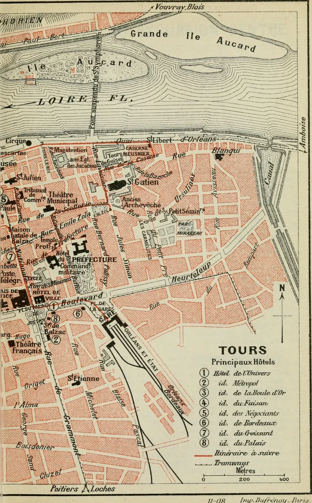 An illustration from The chateaux of the Loire : how to visit them rapidly and economically by railway, motor car or bicycle, 1909, leaf 74
