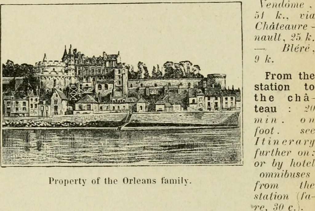 An illustration from The chateaux of the Loire : how to visit them rapidly and economically by railway, motor car or bicycle, 1909, leaf 88