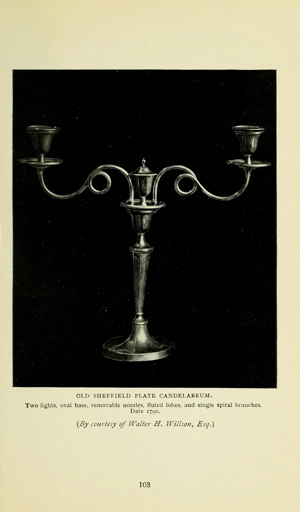 An illustration from Chats on old Sheffield plate, 1920, leaf 109