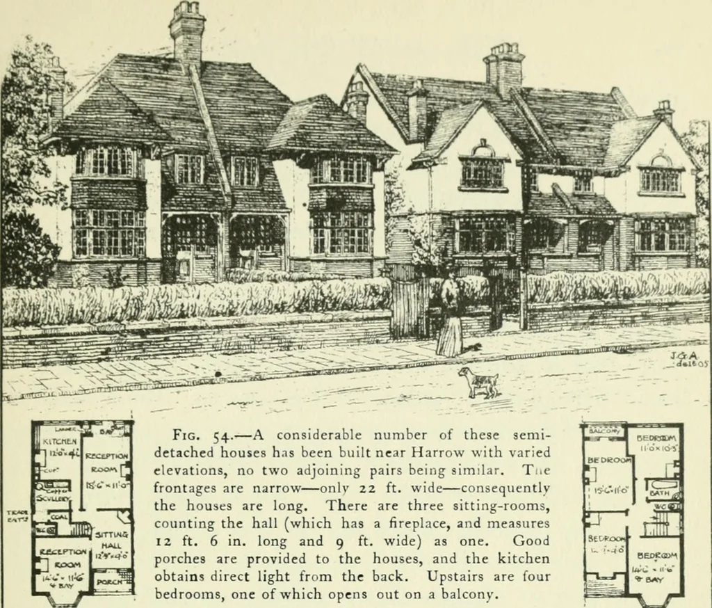 An illustration from The cheap cottage and small house : a manual of economical building, 1913, leaf 106