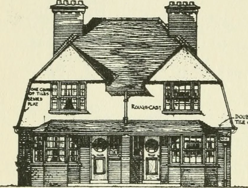 An illustration from The cheap cottage and small house : a manual of economical building, 1913, leaf 119
