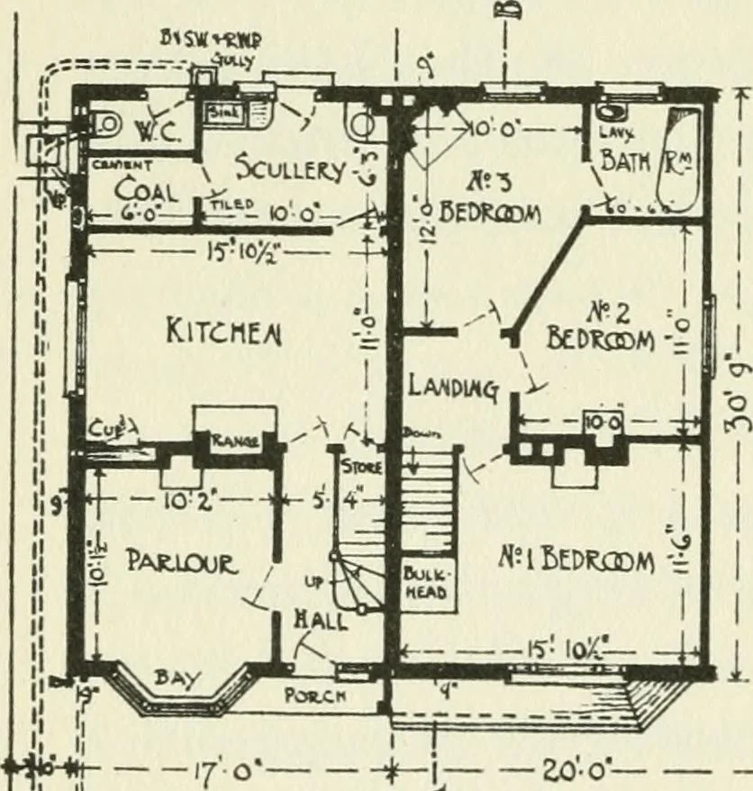 An illustration from The cheap cottage and small house : a manual of economical building, 1913, leaf 119