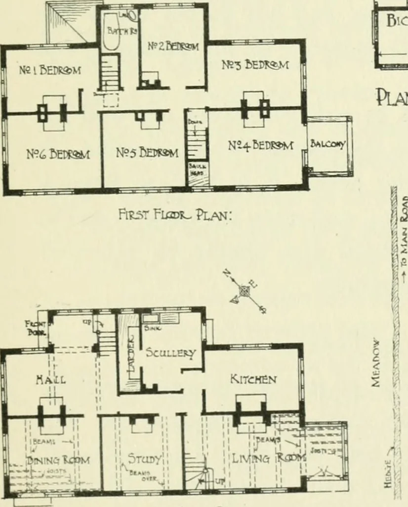 An illustration from The cheap cottage and small house : a manual of economical building, 1913, leaf 136