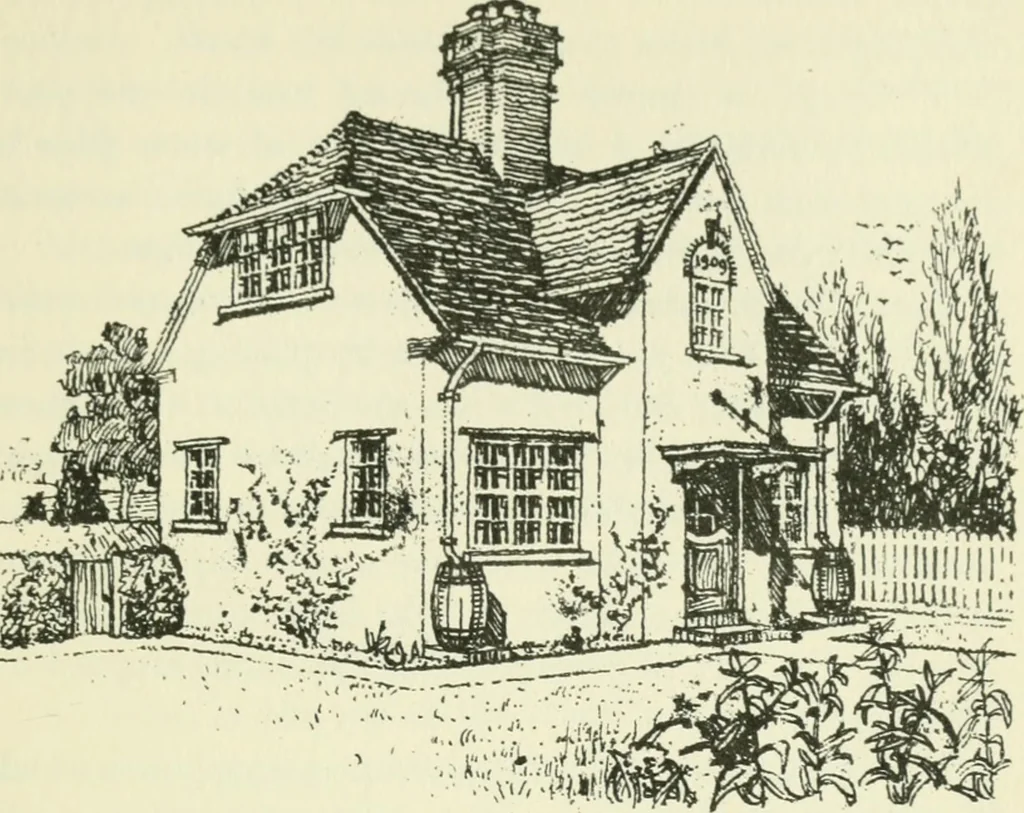 An illustration from The cheap cottage and small house : a manual of economical building, 1913, leaf 140