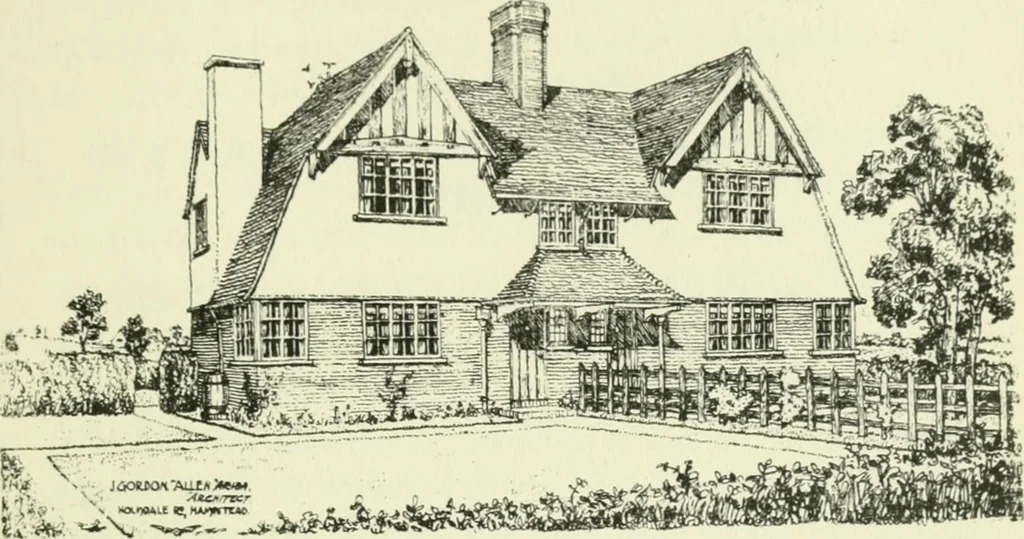 An illustration from The cheap cottage and small house : a manual of economical building, 1913, leaf 146