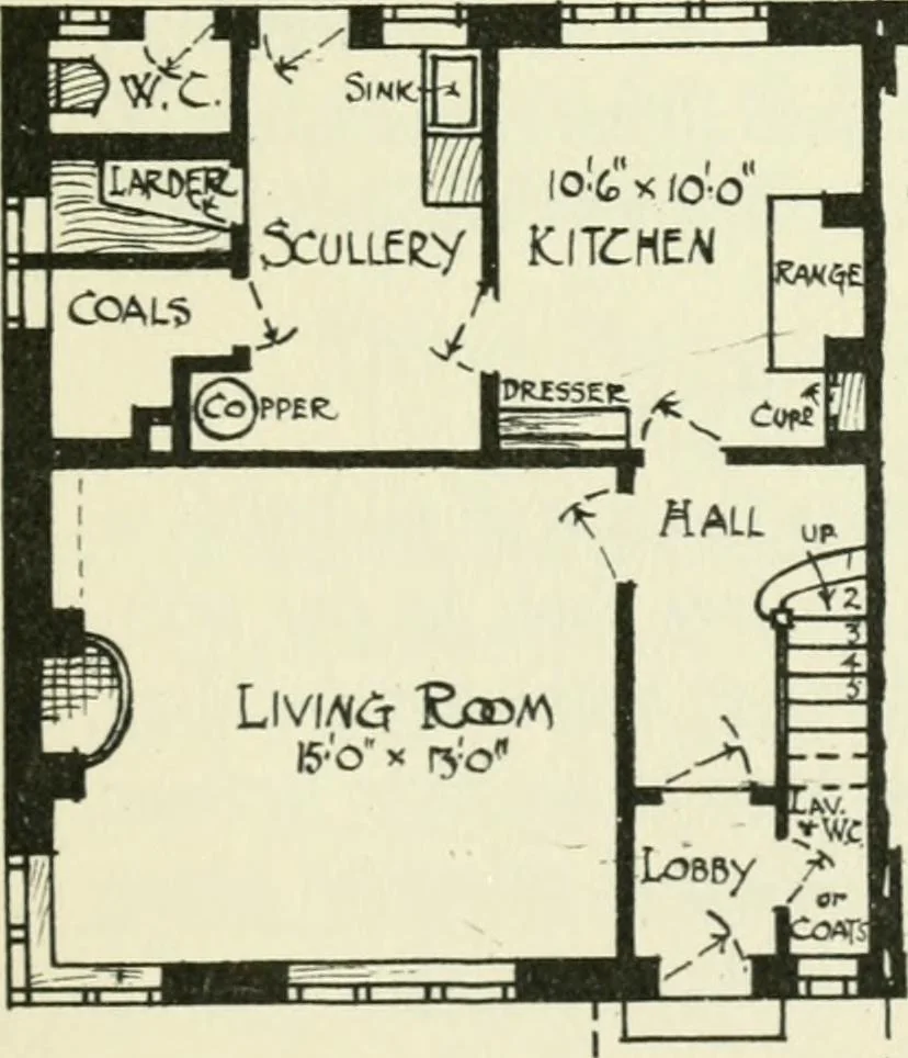 An illustration from The cheap cottage and small house : a manual of economical building, 1913, leaf 146