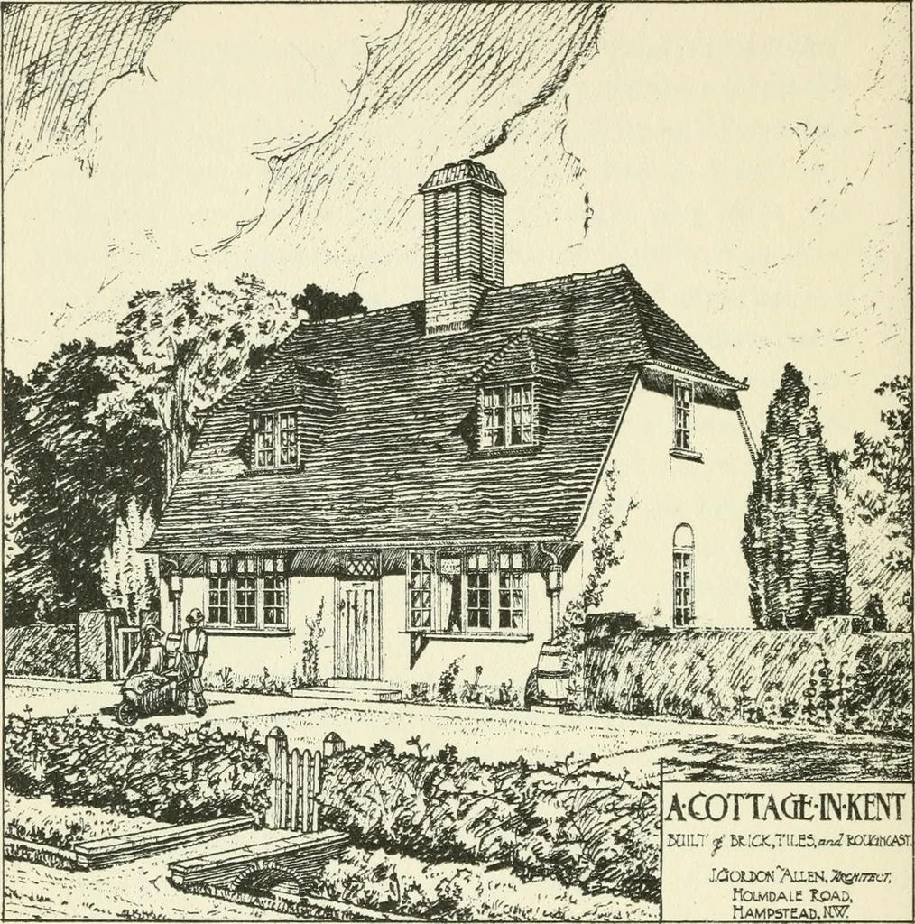 An illustration from The cheap cottage and small house : a manual of economical building, 1913, leaf 151